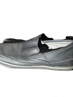 Anhu F3013E Mens Comfort Leather Shoes Size 10  Black Leather Loafers Walking